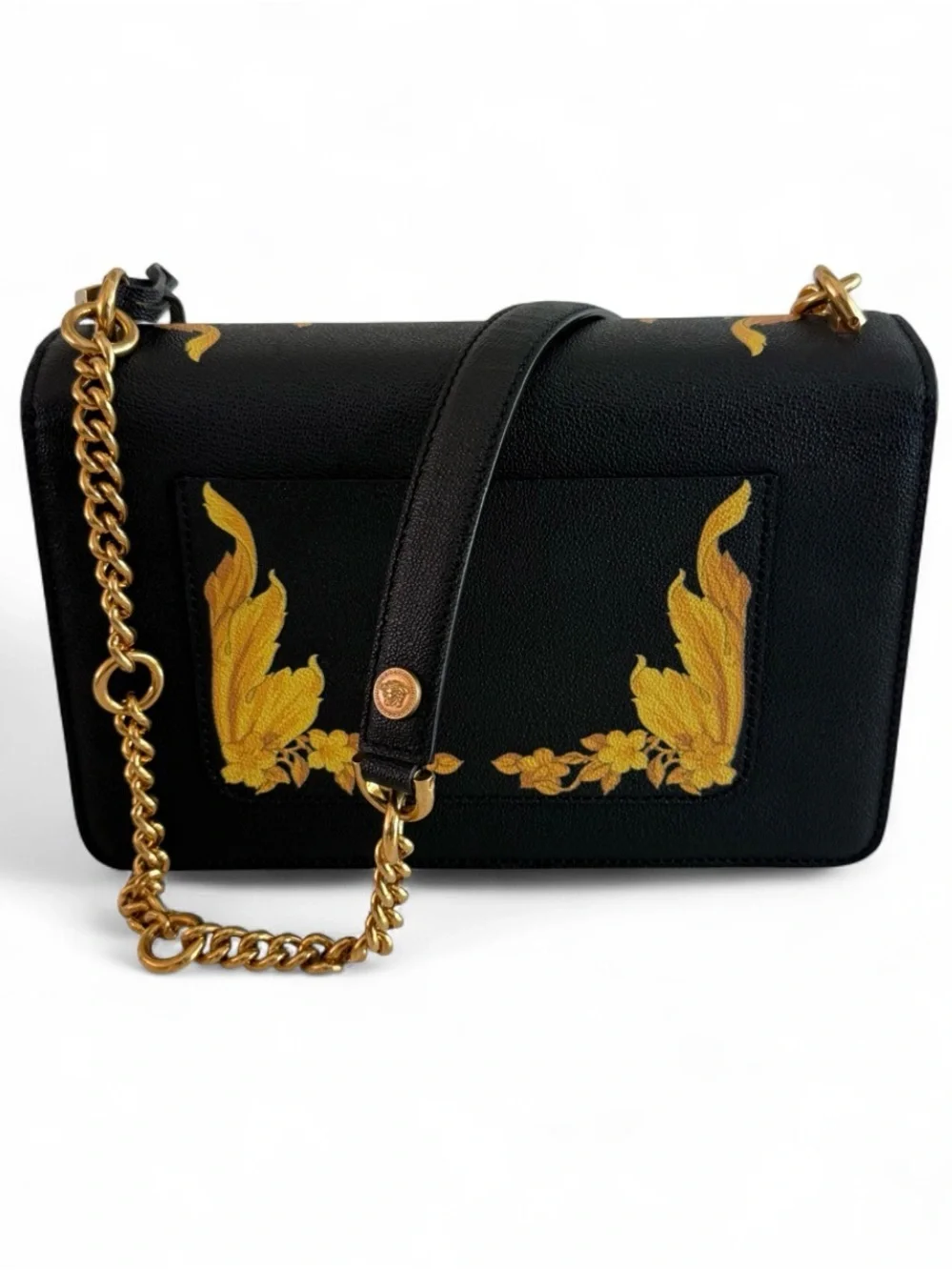 Versace Barocco Print Shoulder in Calf Leather. Excellent Condition